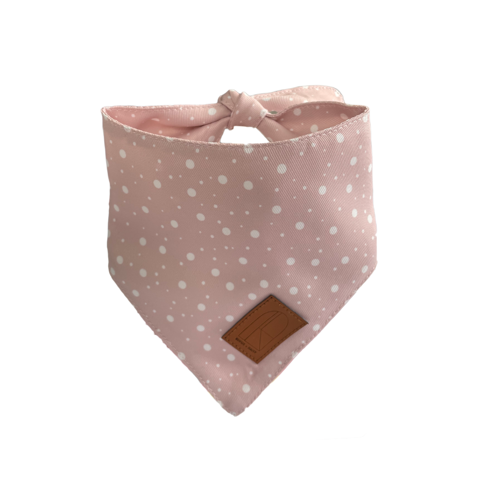 Pink Polk Dot Dog Bandana