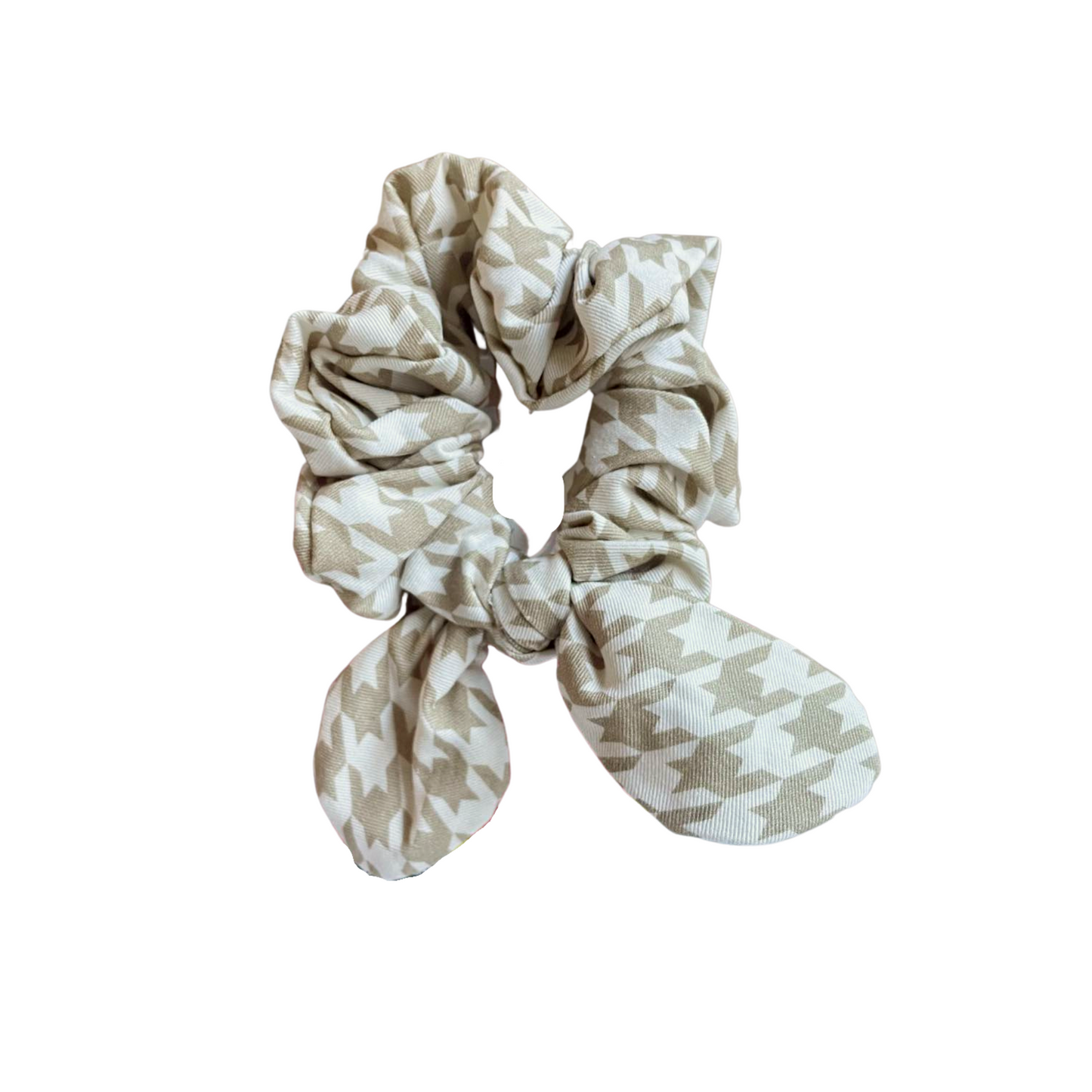 Houndstooth print scrunchie