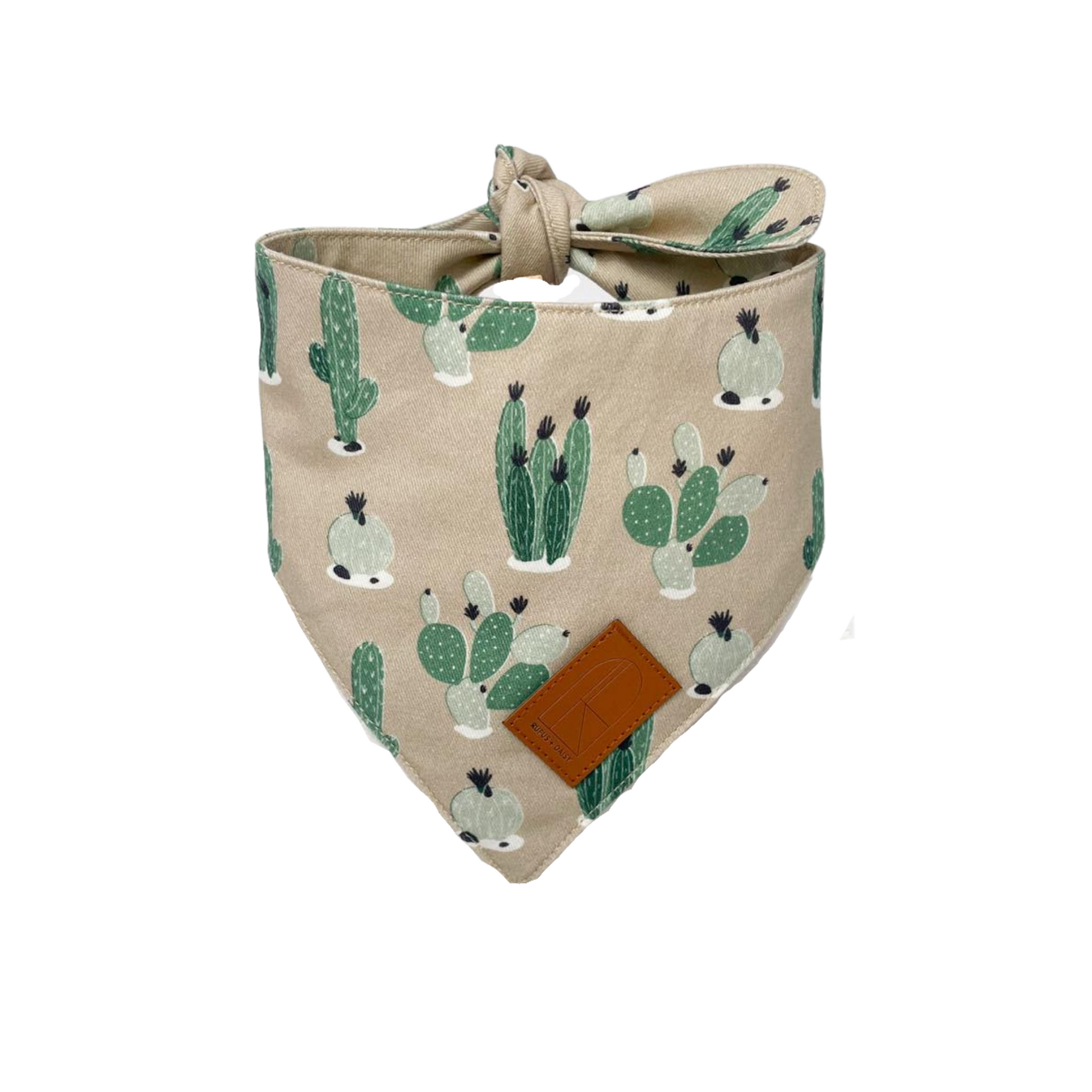 Cotton Green Cactus Dog Bandana 