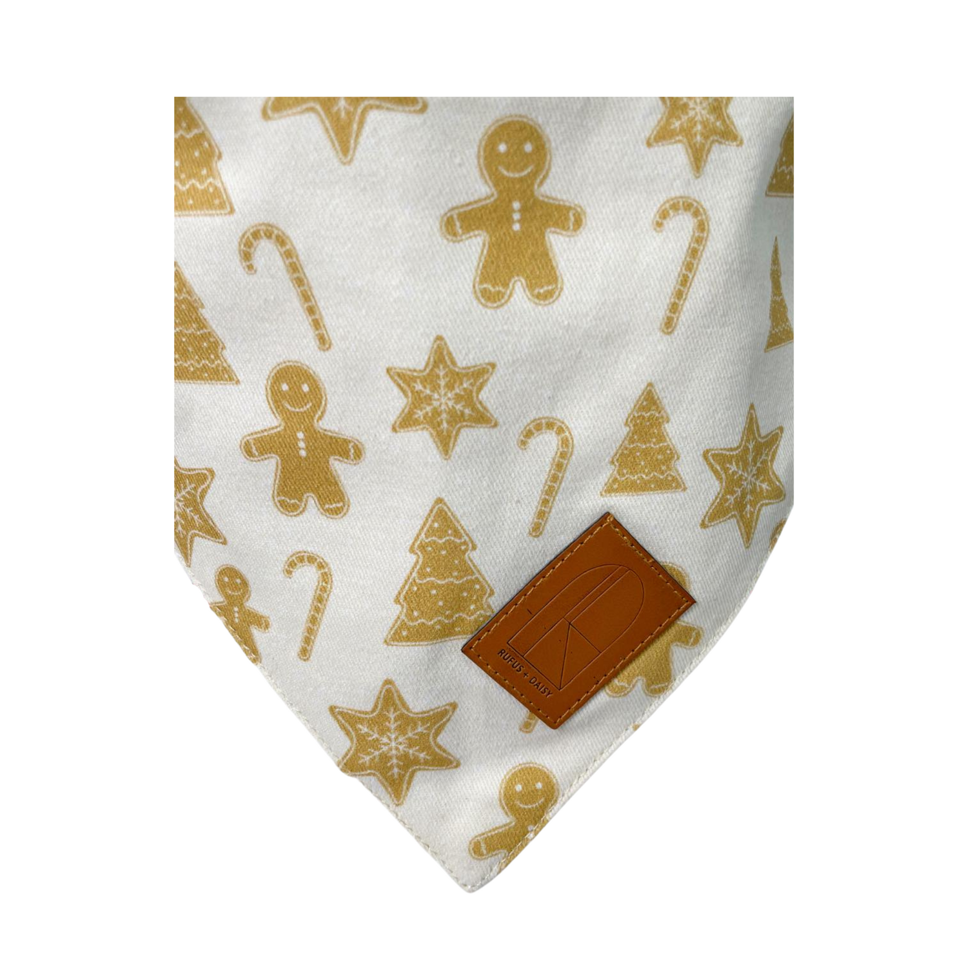 Cotton Christmas Gingerbread Man Dog Bandana